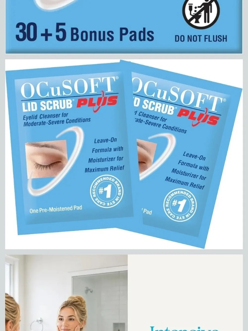 Lid Scrub Plus Eyelid Cleanser Pads — Blue 35 Ct Single Packaging